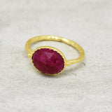 Brass Gold Plated Birthstone Ring, Multi stone Ring Jewelry, Wholesale Jewelry