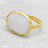 Rainbow Moonstone Ring