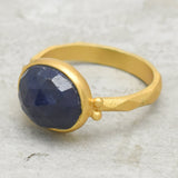 Hammered Blue Sapphire Rings