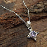 925 Sterling Silver Amethyst Gemstone Necklaces, Wholesale jewelry