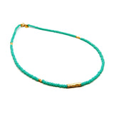 Aqua Chalcedony Gemstone Beaded Necklaces