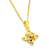 Stock clearance sale UP To 70, 925 Sterling Silver Gold Plated High Quality Multi Gemstone Necklace, Wholesale jewelry