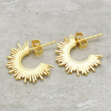 Gold Silver Plated Metal Stud Earrings