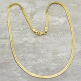 Brass Gold Plated Metal Chain Necklace