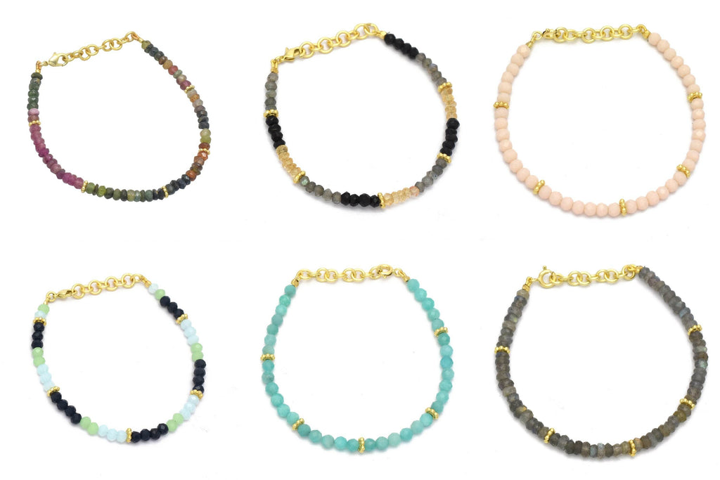 Multi Tourmaline Beads Bracelets - La Vitá Jewels