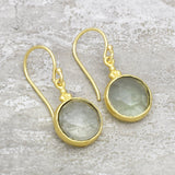 Green Amethyst Dangle Earrings