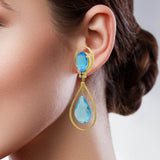 Celestial Blue Topaz Drop Earrings