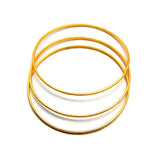 Brass Gold, Rose Gold, Silver Plated Plain Metal Bangles