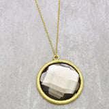 Glass Metal Necklaces, Brass 22k Gold Plated Handmade Necklaces, Wholesale jewelry