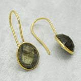 22k  Labradorite  Dangle Earrings