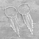 Silver Plated Fringe Earrings