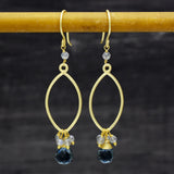 London bt and Labradorite  Dangle Earrings in