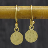 Hammered Round Disc Earrings