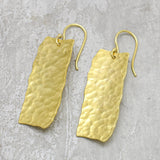 Hammered Metal Dangle Earrings