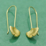 Ginkgo Leaf Drop Earrings