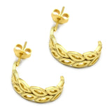 golden hoop Earrings half circle hoop Earrings