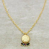 Multi Gemstones Charm Necklace