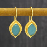 Handmade Aqua Chalcedony Earrings