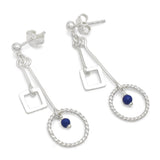 Handmade  Dainty Sapphire Earrings