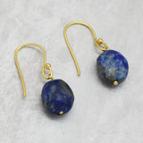 Lapis Rose Quartz Dangle Earrings