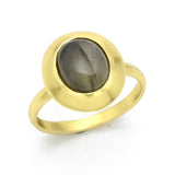 Labradorite Gemstone with Brass 22k Gold Plated Statement Ring, Wholesale jewelry