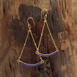 Blue Sapphire Dangle Earrings