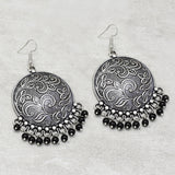 Oxidized Plated with Black Onyx Dangle Earrings