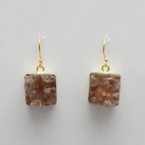 Earrings Brown Druzy Earrings