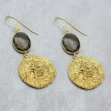 Silver Plated Smoky Dangle Earrings