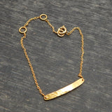 Brass Hammered Bar Bracelet, Gold Plated Adjustable Bracelet, Wholesale jewelry