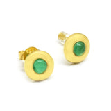 Green Onyx  Stud Earrings