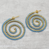 Turquoise  Round Stud Earrings