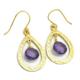 925 Sterling Silver Natural Amethyst Earrings