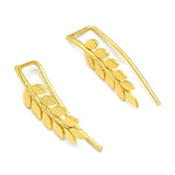 Leaf Metal Dangle Earrings