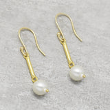 22k gold Earrings pearl dangle Earrings women accessory